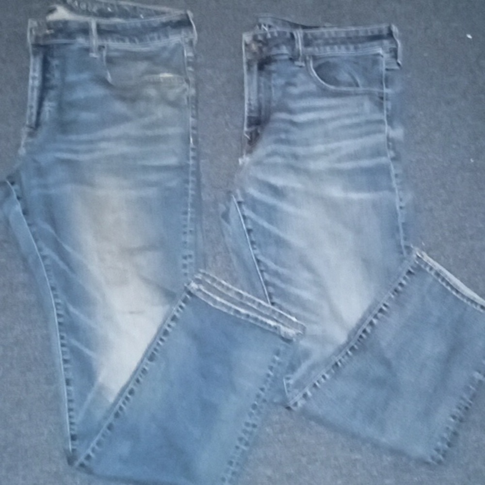 2 pairs American eagle jeans prestine condition worn total 3x each 38x32🔥🔥🔥